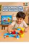 80 Pieces Electric Train Set Toy for Boys and Girls Cube Track Magnetic Block with Gift - 2