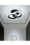 MIXDE Modern LED Ceiling Light Cool White Round LED Ceiling Light Black Small Hallway Light Simple - 2