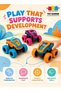 Speed Captain Race Cars – 4 pcs Set with 360° Roll & Back-and-Go Action | Durable Toy - 3