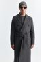 Double Breasted Belted Coat - 5