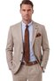 Men's Slim Fit Herringbone Gray Beige Winter Suit - Double Button Sport Stylish 2703329