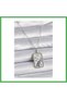 316L Steel Silver Color Chain Aquarius Zodiac Sign Zircon Stone Women's Necklace Bezoss
