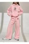 Special Series Hooded Freehands Printed 100% Cotton 3 Yarn Winter Spanish Pants Plus Size Women's Track Suit Set