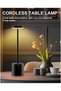 AQUILUX Table Lamp LED lampshade for bedside table Touch Sensor Desktop Night Light Rechargeable - 4