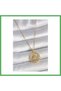 316L Steel Gold Color Zincr Blue Stone Lotus Model Women's Necklace Bezoss