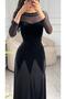 فستان أسود طويل BLACK - 2