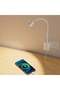 PRINCEWAY Plug In Dimmable LED Reading Light, Flexible White Wall Sconce Spot Light with Power Plug
