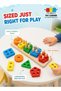 Montessori Wooden Sorting Stacking Toy Educational Shape Sorter Puzzle Preschool Color - 5