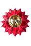 Shreeji Lotus Shape Large Kuber Diwali Diya Gold/Red 6inch