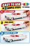 1:24 Scale Vintage Toy Car for Kids and Collectors, Diecast Metal Model Car with Light - 5