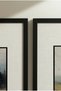 2 Pieces of Pvc Wood-Paneled Horizontal Wooden Painting with Black Wood Frame, Featuring a View of Foggy Pine Forest and Meadow - Home, Business, and Office Decoration Painting - 6