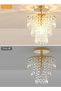 LOOPITYS Golden modern crystal chandelier (diameter 20CM/7.87 inches with E27 bulbs with color - 3