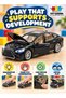 1:32 Scale Diecast Metal Luxury Hybrid Sedan Model Car – Black Pullback Toy Car for - 3