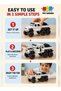 1:22 Scale 6x6 Off Road Pickup Truck Model, Zinc Alloy Pull Back Toy Car with Lights and - 5