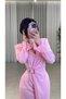 فستان كريب لف Soft وردي - 3