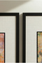 2 Pcs Pvc Framed Black Wood Framed Modern Horizontal Wooden Painting with Mat in Orange and Turquoise/Green Tones - Home, Business, and Office Decoration Painting - 6