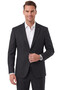 Men's Slim Fit Herringbone Gray Dark Navy Winter Suit - Double Button Sport Stylish 2703329 - 3