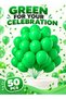 50 PCS Chrome Metallic Green Balloons Latex Bulk Party Decorations Supply Kit High-Shine - 3