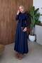 Meylin Shawl Detail Dress Navy Blue