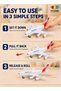 Diecast Metal Airplane Model Toy for Kids, Pull-Back Aircraft Model Plane with Light - 5