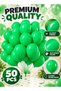 50 PCS Chrome Metallic Green Balloons Latex Bulk Party Decorations Supply Kit High-Shine - 5