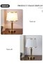 DUNISO Modern Bedside Lamp Simple Desk Lamp,Metal Table Lamp,Bedroom Lamp Electroplated Brass Stem - 5