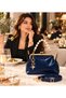 Women's Pearl Handle Shoulder and Hand Bag – Stylish Everyday Bag with Gold Clip, Star Accessories, Adjustable Strap, and Lining - 5