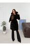 New Season Women's Belt Detailed Midi Length Puffer Coat - 3