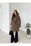 New Season Women's Belt Detailed Midi Length Puffer Coat - 3