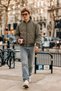 Men's Seasonal Zippered Standard Khaki Raincoat - 4