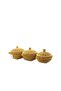 3-Piece Round Lid Wicker Look Organizer Basket, Pack of 12