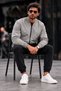 Men's Seasonal Zippered Casual Stone Raincoat - 5