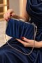 Women's Special Model Pilse Patterned Evening Dress Bag, Clutch Portfolio Handbag Silver Case - 3