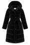 New Season Women's Belt Detailed Midi Length Puffer Coat