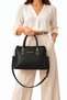 Women's Stylish Accessory Waterproof Fabric Long Strap 4-Compartment Hand and Shoulder Bag
