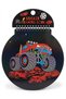 Stickered Picture Notebook Large Size Giant Wheeled Truck Themed Black