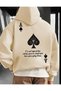 Hooded Play Them Back Printed 100% Cotton 3 Yarn Pocketless Oversize Large Size Men's Sweatshirt - 2