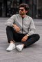 Men's Seasonal Zippered Casual Stone Raincoat - 6