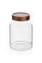 Acacia Lid Borosilicate Glass Jar 2 Liter - 2