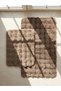 Rmz Gi̇yi̇m Farkiyla Embossed Bathroom Mat Set (2 Pieces)