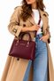 Women's Stylish Accessory Waterproof Fabric Long Strap 4-Compartment Hand and Shoulder Bag - 8