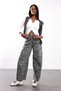 Ecru Double Zipper Long Sleeve T-Shirt 2602 - 3