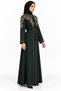 Floral Embroidery Abaya with Belt |   Floral Embroidered Abaya with Belt - 2