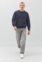 Men's Casual Wear Long Sleeve Crew Neck Smoked Sweatshirt - 3