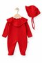 Baby Girl Newborn Jumpsuit Hospital Release 2-Piece Set with Hat Gift Outfit Red