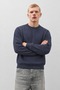 Men's Casual Wear Long Sleeve Crew Neck Smoked Sweatshirt - 5