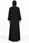 Abaya with Shoulder Embroidery and Belt |   Shoulder Embroidered Abaya with Belt - 4