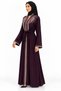 Abaya with Shoulder Embroidery and Belt |   Shoulder Embroidered Abaya with Belt - 3