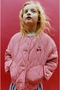 Girls' Cherry Embroidered Pink Quilted Jacket 2-7 Years
