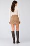 Women's Gold Button Detailed Colorful Mini Skirt - 5